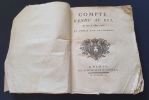 Compte Rendu au Roi au mois de Mars 1788 et publié par ses ordres . Anonyme ( BRIENNE Etienne-Charles de Loménie de)