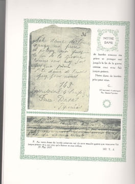 Lettres De Guerre à Notre Dame Trouvées Dans L'oratoire Du Parc De Noulette ( Pas De Calais ) Le 4 Juillet 1915. COLLECTIF
