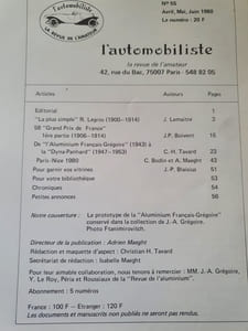 L'automobiliste - La revue de l'amateur - Numéro 55