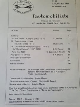 L'automobiliste - La revue de l'amateur - Numéro 55. undefined