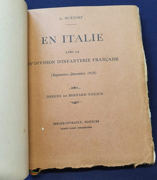 En Italie avec la 24e Division d'Infanterie ( Septembre - Décembre 1918 ). BUXTORF A