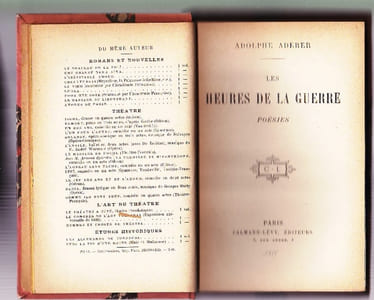 Les heures de la Guerre - Poésies