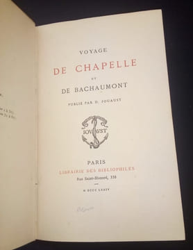 Voyage de Chapelle et de Bachaumont à Encausse en Gascogne. Chapelle Bachaumont