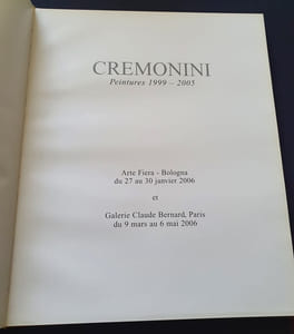 Cremonini - Peintures 1999-2005
