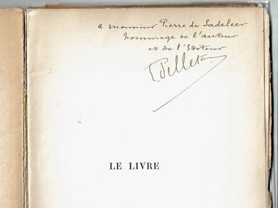 Le Livre suivi du catalogue illustré des éditions Pelletan. Avec La lettre aux Bibliophiles, Post-scriptum au "Livre"
