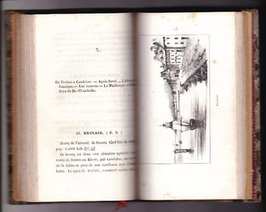 Itinéraire des bateaux à vapeur de Paris à Rouen et de Rouen au Havre avec une description statistique historique et anecdotique des Bords de seine. suivi d'un Guide du voyageur, Orné de 2 cartes et 18 vues principales, dessinées d'après nature.