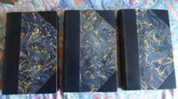    Mémoires de (…), 1802-1808, publiés par son petit-fils  Paul de  Rémusat, sénateur de la Haute-Garonne.                                                                      Paris, Calmann-Lévy, 1880.                                                                                         Trois volumes in-8, demi-maroquin bleu nuit à coins, dos à nerfs avec titre, tomaison et date (en queue), tête dorée, plats de couverture jaune imprimée conservés (Thierry, Suc[cesseu]r de Petit-Simier). 