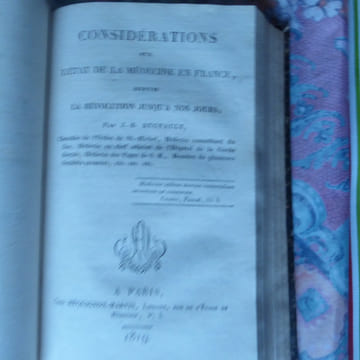[I]- BOURDON (Isidore) : Essai sur l’influence de la pesanteur sur quelques phénomènes de la vie.  Paris, de l’Imprimerie de A Belin, 1819. 32pp. ...