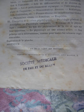 PROVENANCES. Tous les  volumes référencés MED (ou med) *** proviennent de la bibliothèque d’une association paloise, la « Société Médicale de Pau et ...