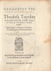 Theodosij Tripolitae Sphaericorum libri tres [titre en grec et en latin], nunquam antehac graece excusi. Iidem latin&egrave; redditi per Ioannem Penam Regium ...