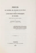 Précis du système, des progrès et de l'état de l'instruction publique en Russie. Rédigé d'après des documents officiels  par KRUSENSTERN Alexandre de - Image 2