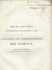 Résumé analytique des observations de M. Frédéric Cuvier sur l'instinct et l'intelligence des animaux . FLOURENS Pierre-Jean-Marie