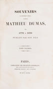 Souvenirs du lieutenant général comte Mathieu Dumas de 1770 à 1836, publiés par son fils  by DUMAS Mathieu