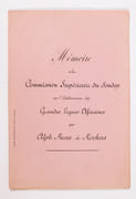 Mémoire à la Commission supérieure du Soudan sur l'établissement des grandes lignes africaines   by TRANSSAHARIEN]. BEAU DE ROCHAS Alphonse-Eugène