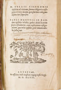 Epistolae ad Atticum summa diligentia castigatae, ut in iis menda, quae plurima era[n]t, paucissima  iam supersunt. Pauli Manutii in easdem epistolas scholia, quibus abditi locorum sensus ostenduntur, cum explicatione castigationum, quae in his epistolis pene innumerabiles actae sunt  by CICÉRON  - Image 1