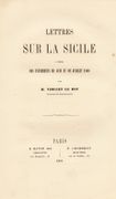 Lettres sur la Sicile à propos des événements de juin et de juillet 1860  par VIOLLET-LE-DUC Eugène-Emmanuel