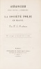 Mémoire pour servir à l'histoire de la société polie en France. Cet ouvrage ne sera pas mis en vente . ROEDERER Pierre-Louis