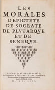 Les Morales d'Epictète, de Socrate, de Plutarque et de Sénèque   by IMPRESSION DE RICHELIEU. - DESMARETS DE SAINT-SORLIN Jean