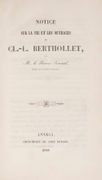 Notice sur la vie et les ouvrages de Cl.-L. Berthollet   par IMPRESSION D'ANNECY]. JOMARD Edme-François - Image 1