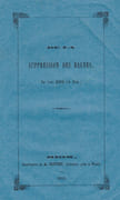 De la Suppression des bagnes (extrait du Courrier de la Limagne du 24 juillet 1853)  par BARSE Louis