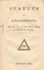 Statuts et r&egrave;glements pour la R. L. des Arts r&eacute;unis &agrave; l'Orient de Rouen  . FRANC-MA&Ccedil;ONNERIE 
