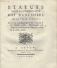 Statuts pour la communaut&eacute; des menuisiers de la ville d'Autun, faits &agrave; l'H&ocirc;tel-de-ville, les 12 & 13 f&eacute;vrier 1786 ; homologu&eacute;s par arr&ecirc;t du Parlement ...