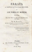 Errata du rapport de M. le comte Beugnot, sur les voies et moyens de 1819, pour faire suite à La Situation des finances au vrai  by BRICOGNE Athanase-Jean-Baptiste