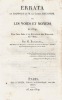 Errata du rapport de M. le comte Beugnot, sur les voies et moyens de 1819, pour faire suite &agrave; La Situation des finances au vrai . BRICOGNE ...