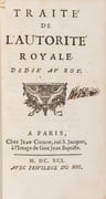 Traité de l'Autorité royale, dédié au Roy  by SAUMAISE Claude - Image 1