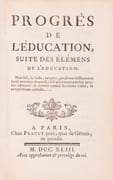 Progrès de l'éducation, suite des Elémens de l'éducation   by BONNEVAL René de - Image 1