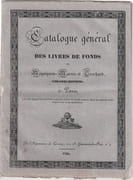 Catalogue général des livres de fonds de Méquignon-Marvis et Crochard, libraires-éditeurs, à Paris, à la tête duquel on trouvera celui des livres du fonds Crevot, dont ils sont devenus acquéreurs et propriétaires  by MEQUIGNON-MARVIS & CROCHARD 