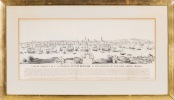 A South Prospect of Ye flourishing City of New-York in the Province of New-York, North America  . LITHOGRAPHIE - NEW-YORK 