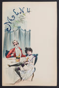 [Ensemble de 4 menus illustrés vierges]   by MENUS - MAISON CLOSE - GOUACHES  - Image 1