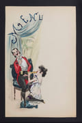 [Ensemble de 4 menus illustrés vierges]   by MENUS - MAISON CLOSE - GOUACHES  - Image 3