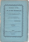 Troisième lettre à M. le duc de Broglie sur la décadence de la civilisation aux Antilles et sur la ruine de notre marine et de nos colonies par suite de l'émancipation des Noirs  by PETIT DE BARONCOURT Marc