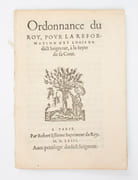 Ordonnance du Roy, pour la reformation des logis dudict Seigneur, à la suyte de sa Cour  by ORDONNANCE 