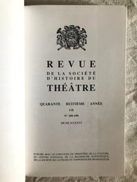 Jean Louis Barrault - Revue de la société d'histoire du théâtre (48e année) 1996 