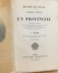 "Oeuvres - Lettres écrites à un provincial" - 2 volumes