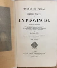 "Oeuvres - Lettres écrites à un provincial" - 2 volumes
