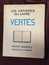 VERTèS. Les Artistes du Livre - Ouvrage consacré à l'œuvre de Marcel Vertès.