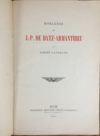 Noblesse de Jean-Pierre de Batz-Armanthieu