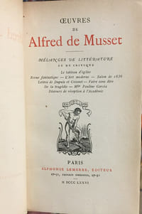 Oeuvres de Alfred de MUSSET – en 9 volumes