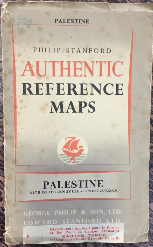 Authentic Reference Maps – PALESTINE with southern SYRIA and west JORDAN, 1950. 