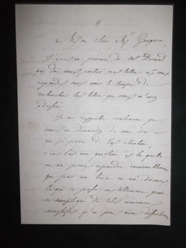 Lettre autographe signée. Garnier-Pagès Etienne (1801-1841), homme politique (député à partie de 1835)