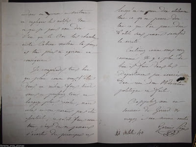 Lettre autographe signée