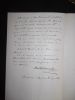Lettre autographe signée à César Bertholon. Martin-Bernard, Martin Bernard dit (1808-1883), ouvrier typographe et député de la Loire, révolutionnaire ...