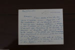 Lettre autographe signée. Blancard Jeanne (1884-1972), compositrice, pianiste.