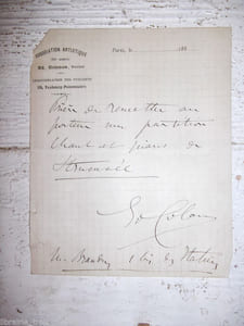 Lettre autographe signée