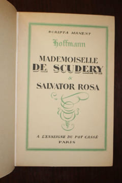 Mademoiselle de Scudéry & Salvator Rosa.. Hoffmann