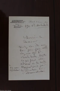 Lettre autographe signée